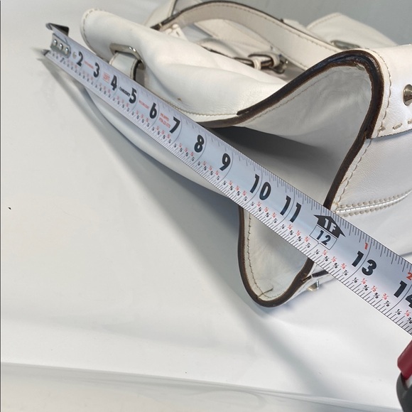 TO BE G PIRENZE White Leather Satchel Made in Italy - Picture 9 of 14